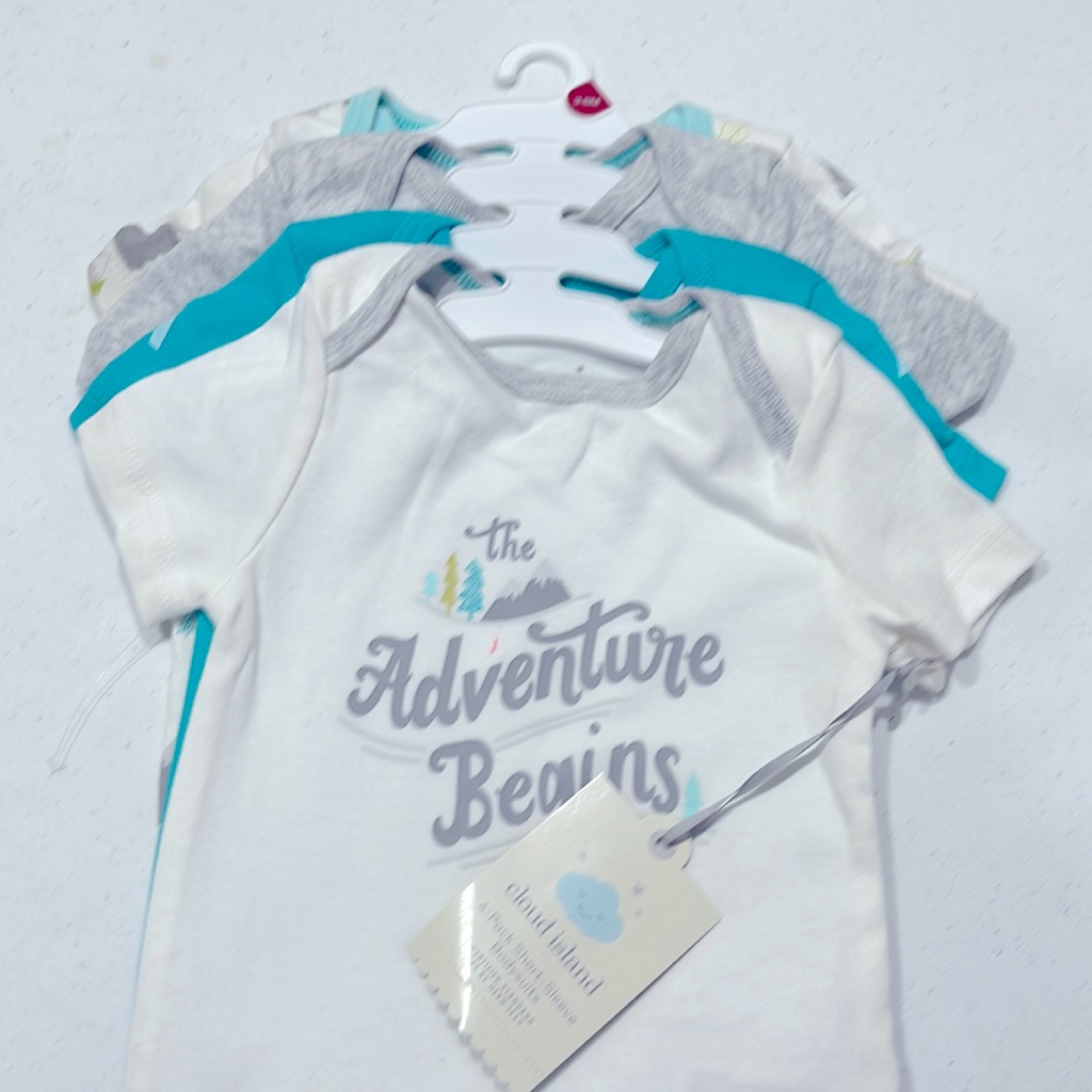 Brand New Four Pack Cloud Island Bodysuits